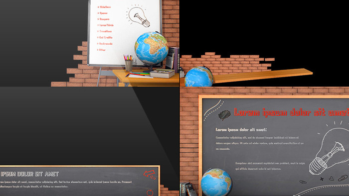 大学开学教室课程字幕包装视频AE模板