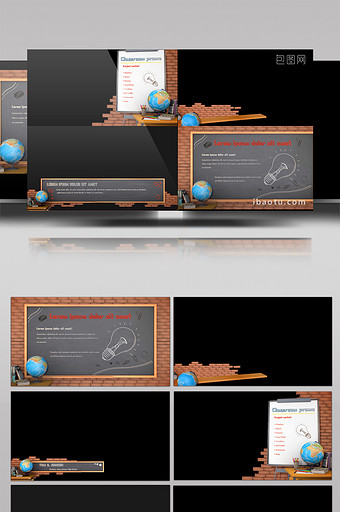 大学开学教室课程字幕包装视频AE模板图片