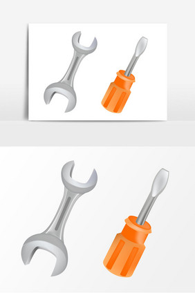螺丝刀扳子矢量工具