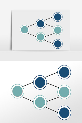 手绘ppt圆点线条信息图表插画图片下载