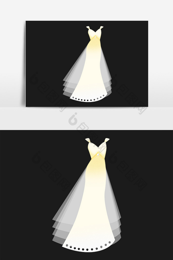 新娘礼服婚纱插画图片图片