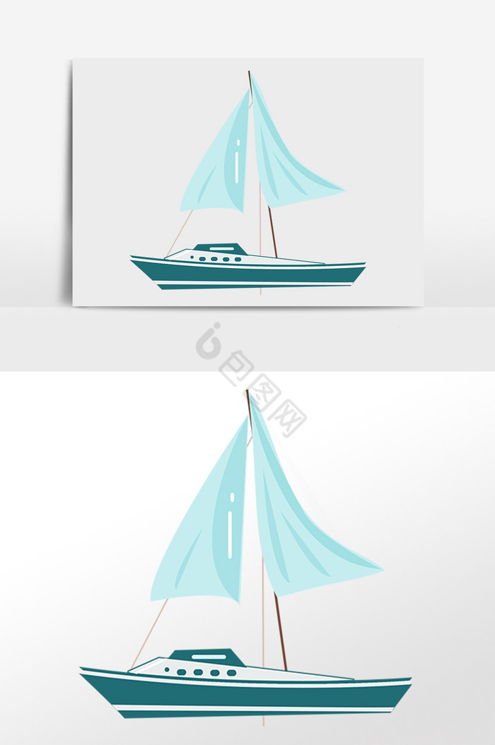 运输交通工具游艇帆船插画图片
