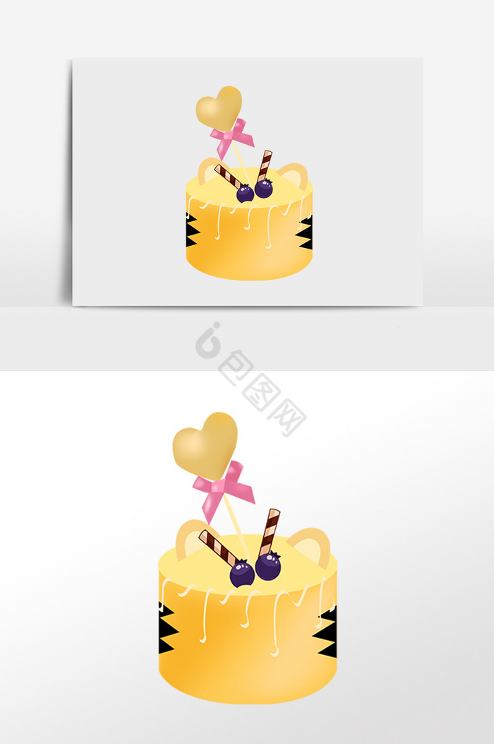 甜点生日蛋糕插画图片