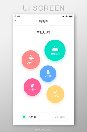 手机电商APP购物车结算UI界面