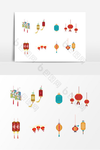 中国风灯笼挂饰装饰素材图片