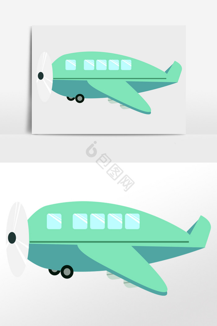 交通工具小飞机插画图片