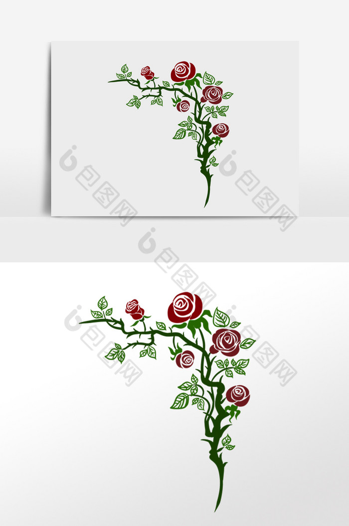 植物花朵枝藤边框插画图片图片