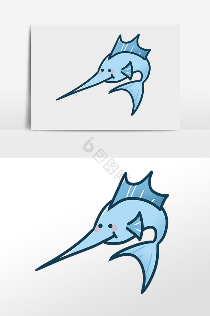 海洋生物海鱼水生物插画图片