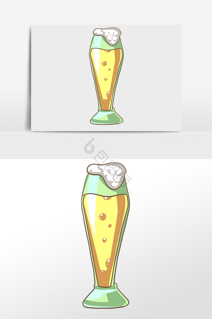 一杯饮品啤酒酒水饮料插画图片