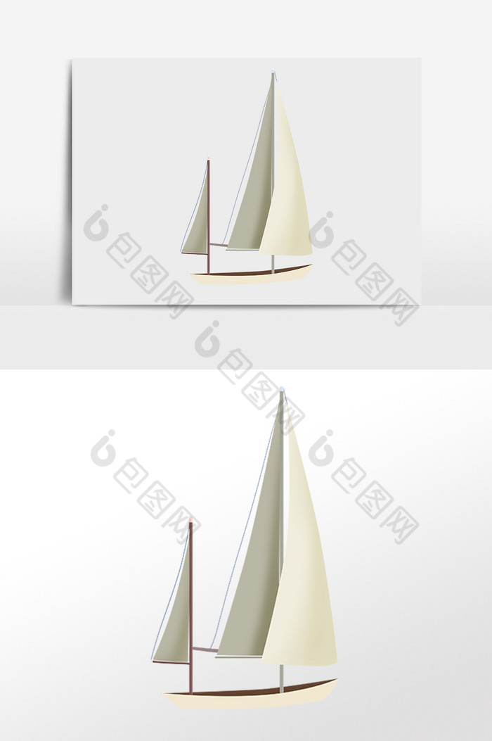 大海交通工具大型帆船插画图片图片