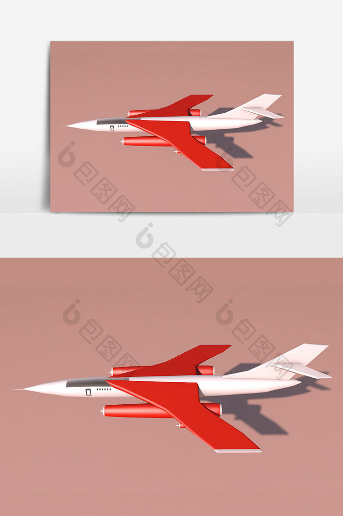 C4D飞机客机产品模型 标准渲染