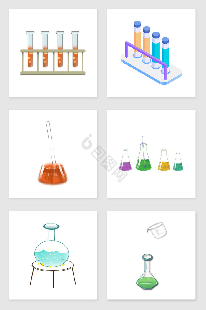 医疗试管套图插画图片