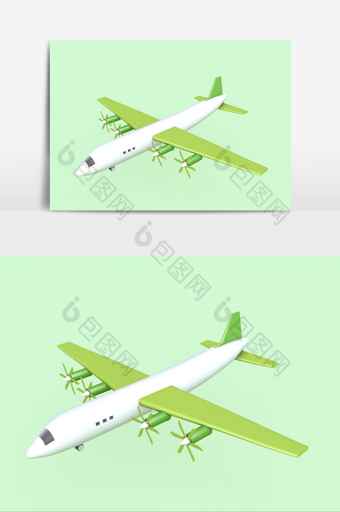 C4D飞机 产品模型 标准渲染