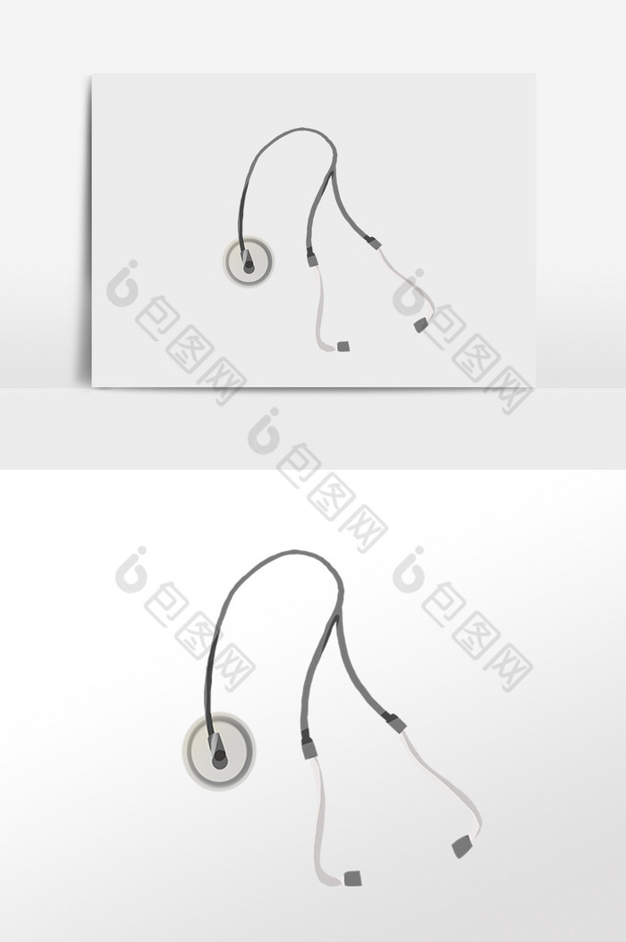 医疗诊疗听诊器用品插画图片图片
