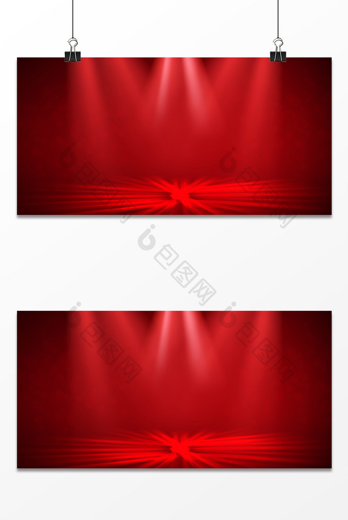 红色庆典光线舞台简约大气纹理背景