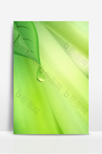 绿色清新树叶水滴清爽环保文艺纹理背景图片