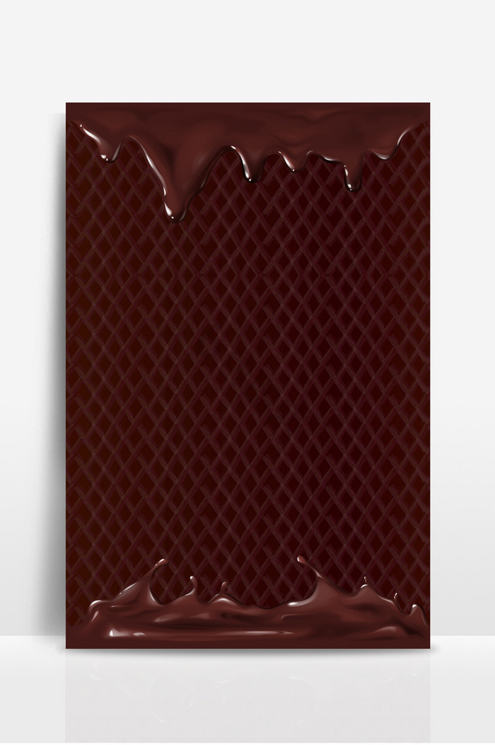 巧克力威化网状堆叠流体质感图片