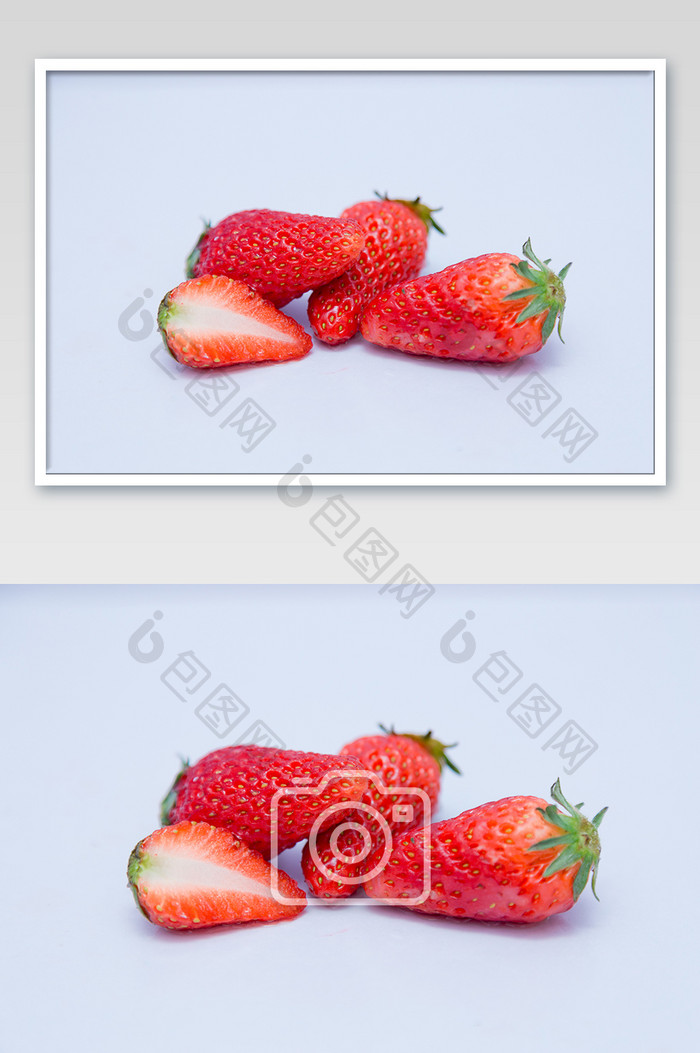 夏日健康水果草莓特写高清摄影图