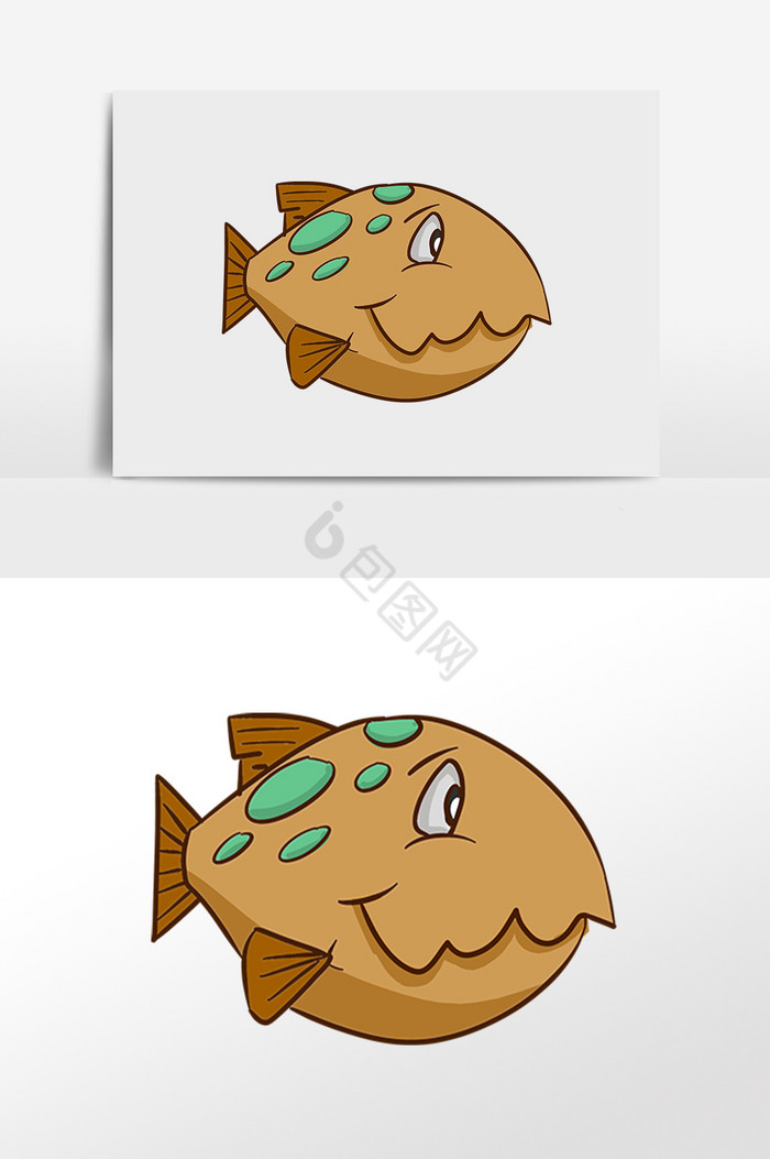 海洋生物鱼插画图片