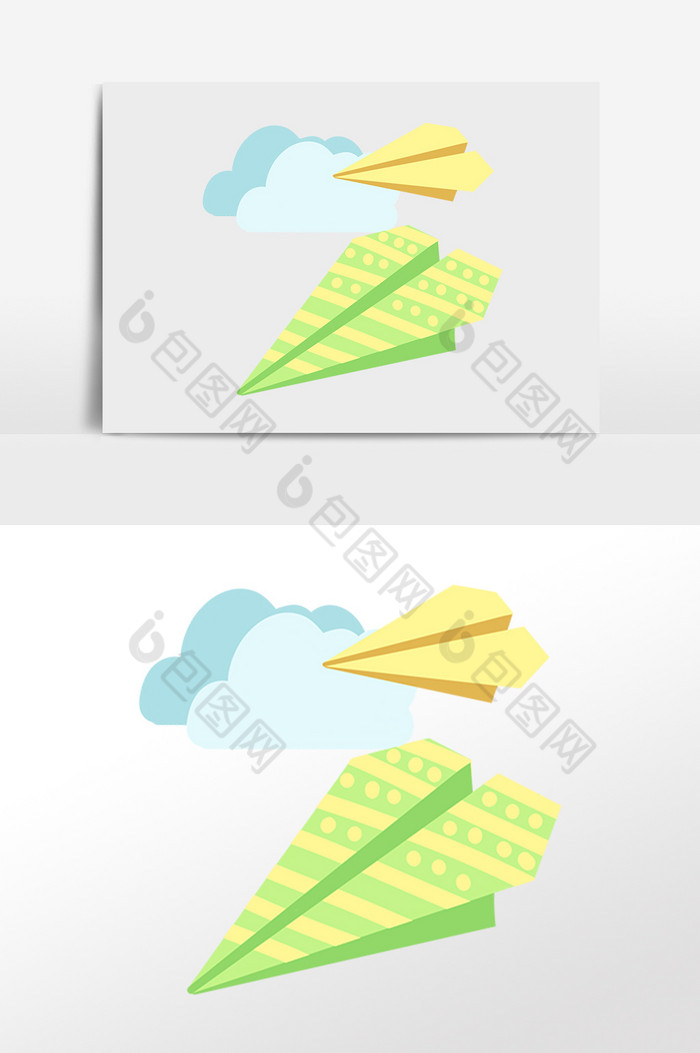 纸飞机飞机折纸手工飞机插画图片图片