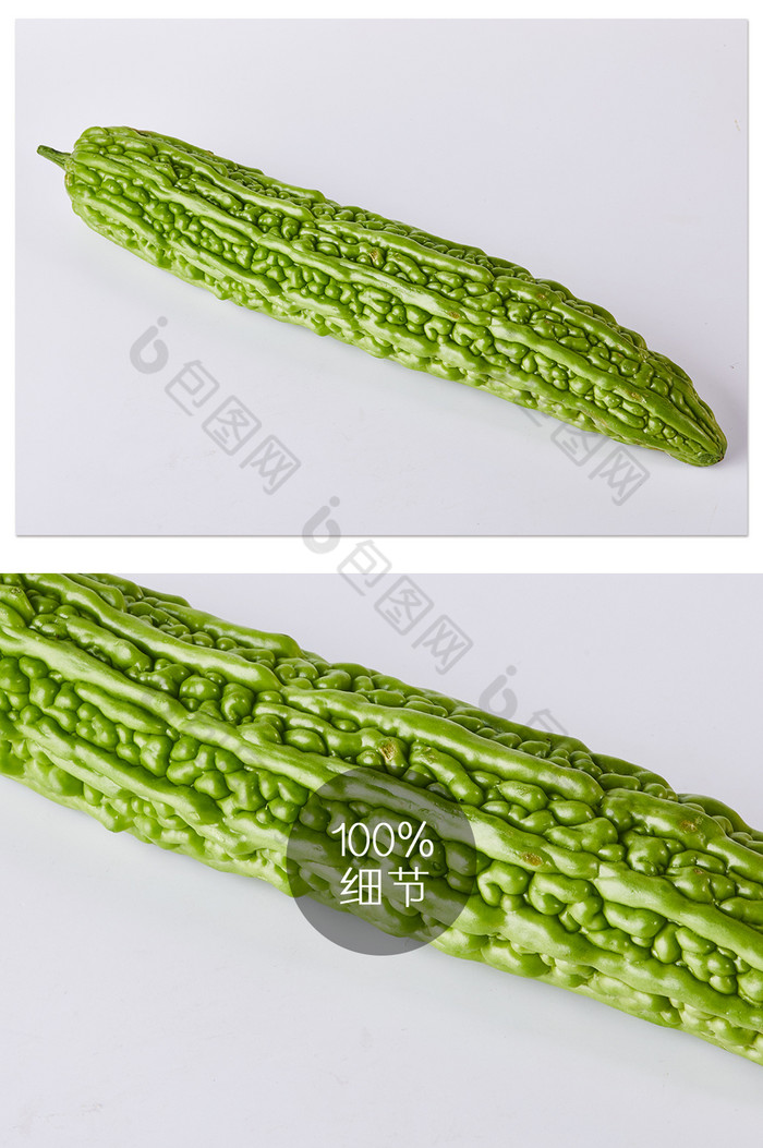 绿色单根苦瓜新鲜蔬菜美食摄影图片图片