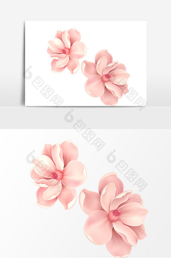 粉色花朵创意大气装饰元素图片