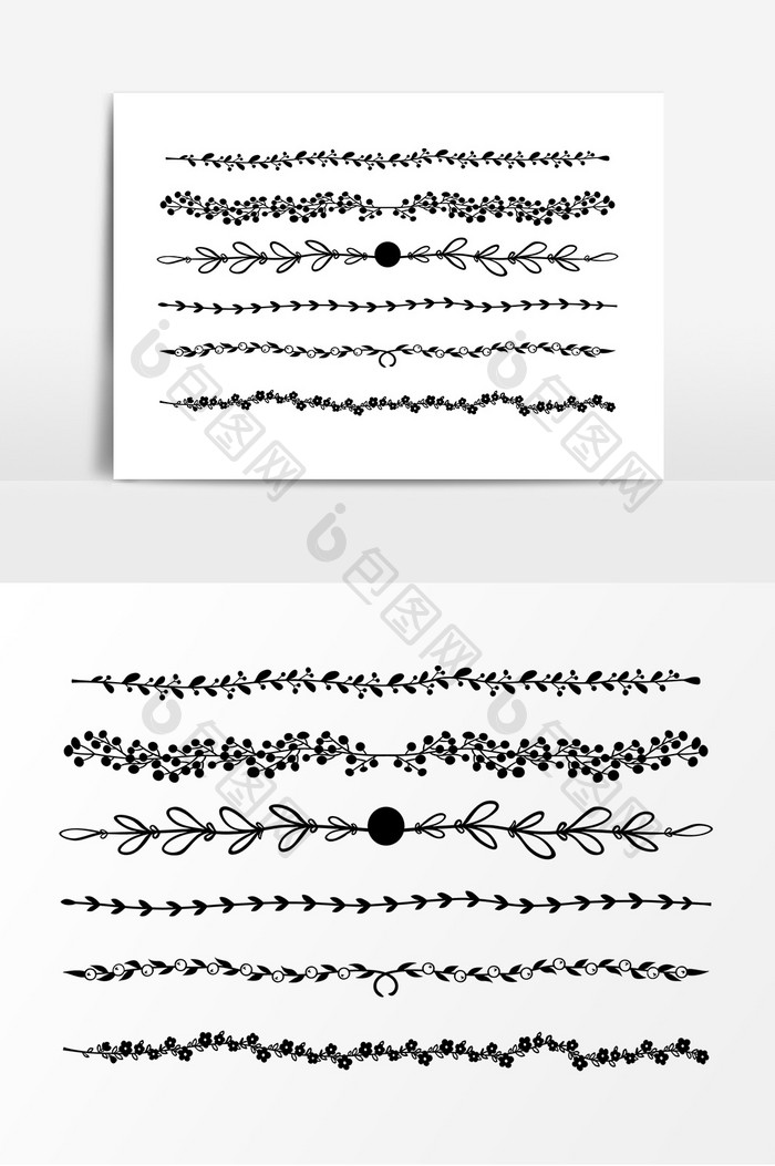 花纹边框花藤装饰素材