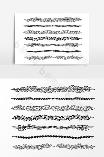 花纹边框花边藤蔓设计素材图片