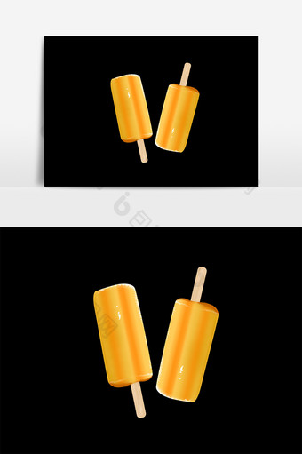 手绘夏季夏天冰淇淋雪糕冰棒元素图片