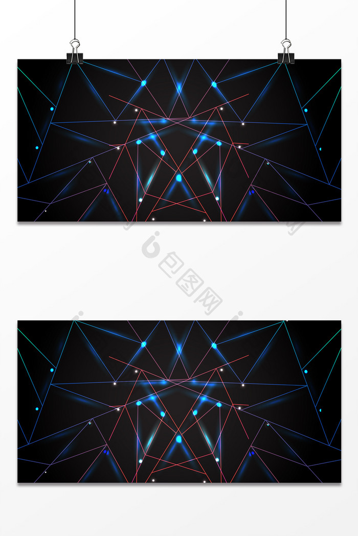 商务科技科幻线条光效5G几何背景