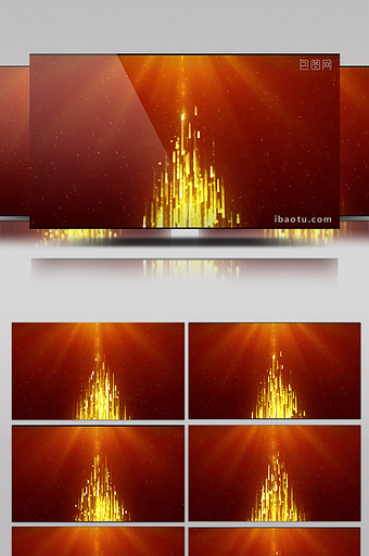 金色炫酷大气粒子线条展示企业宣传背景视频图片