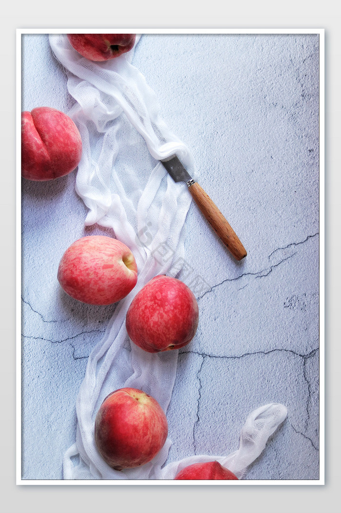 新鲜现摘水果水蜜桃桃子广告海报图片