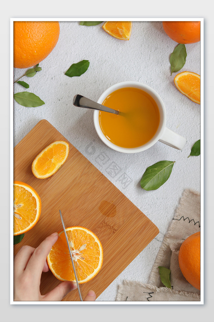 切橙子鲜榨橙汁橙子柑橘丑橘图片