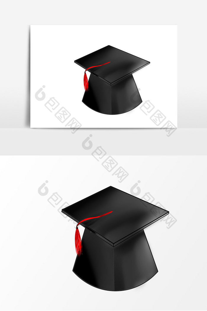 毕业学士帽形象元素图案