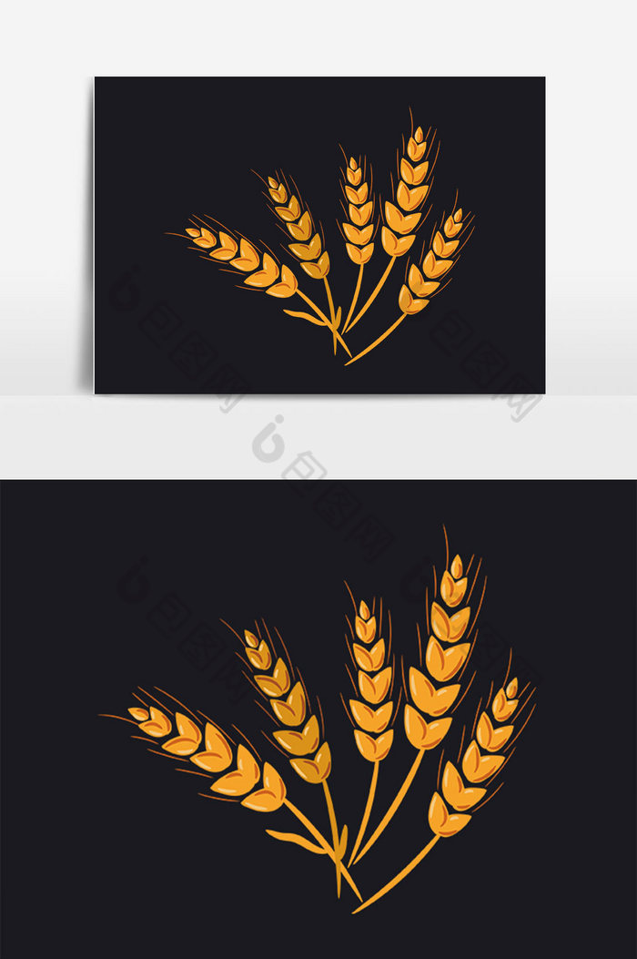 金色麦子粮食麦穗插画图片图片