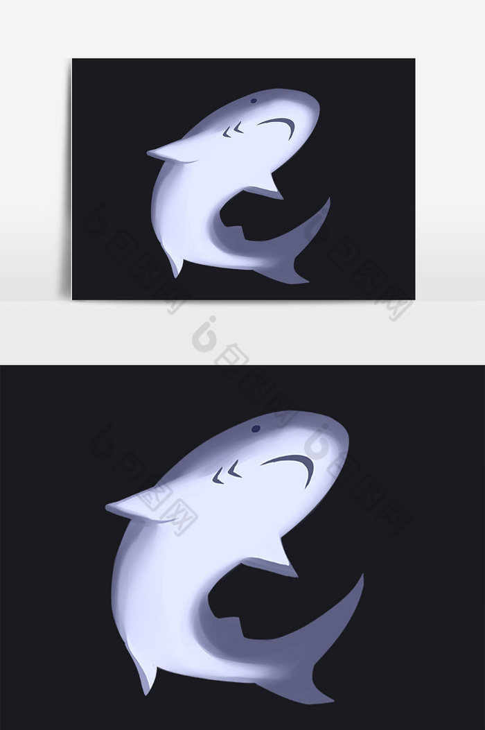 海洋水生物动物大鲨鱼插画图片图片