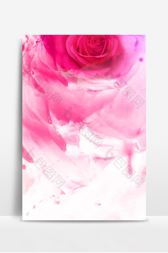 浪漫玫瑰花水彩母亲节情人节纹理促销背景图片