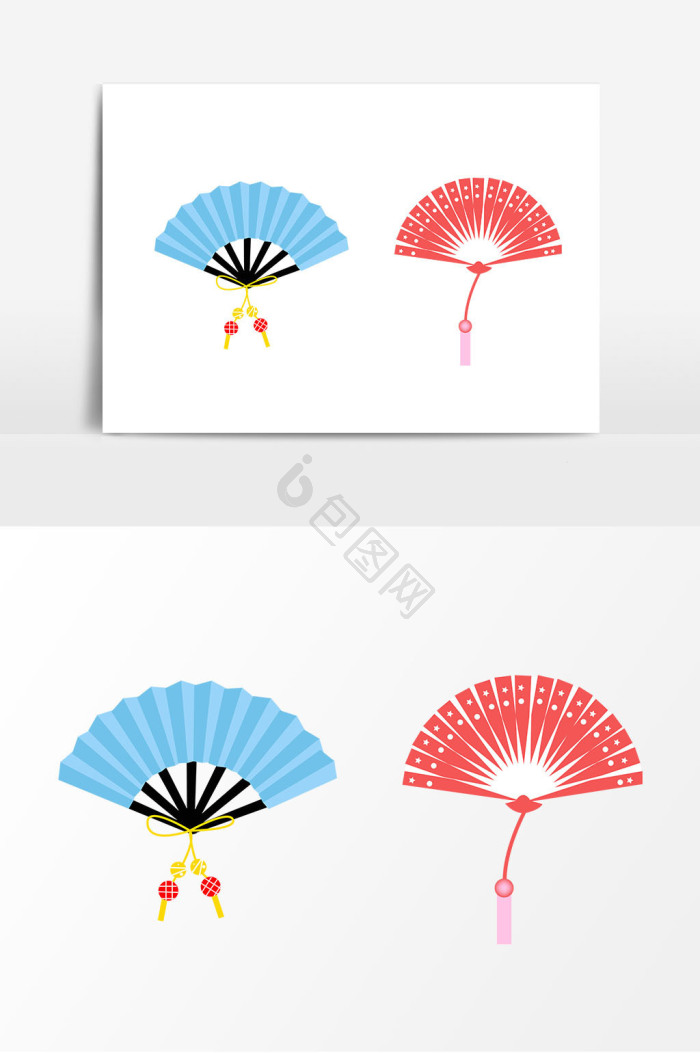 卡通扇子图片-卡通扇子素材免费下载-包图网