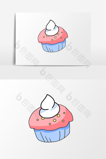 1手绘卡通表白季奶油草莓蛋糕图片
