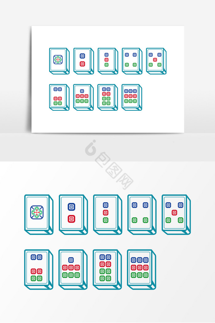 麻将饼牌图片