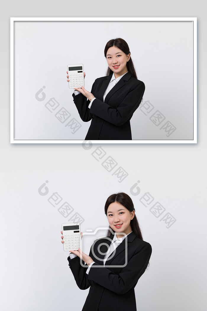 手拿计算器的女性职业形象图片图片