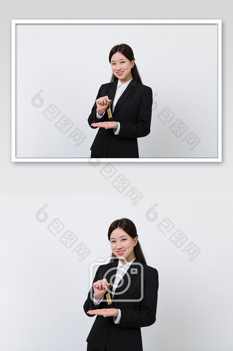 商务职业女性微笑摄影图片