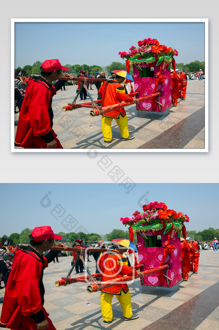 中国传统风俗抬花轿