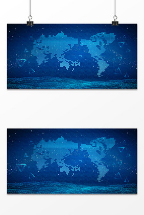 蓝色智能5G商务广告海报背景图
