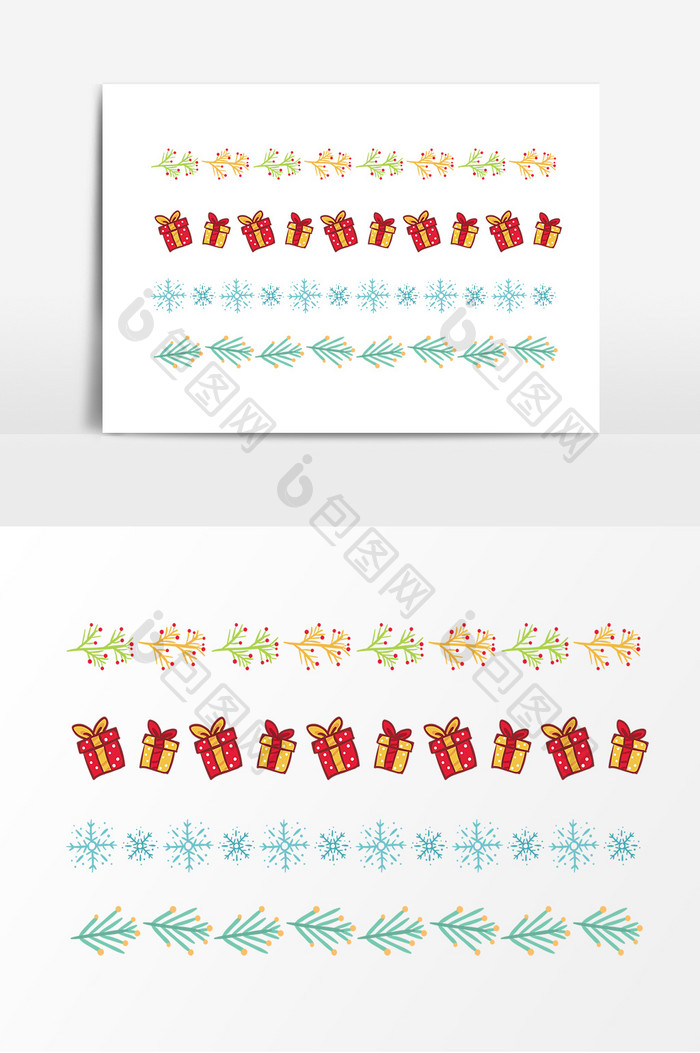 圣诞节礼物雪花设计素材