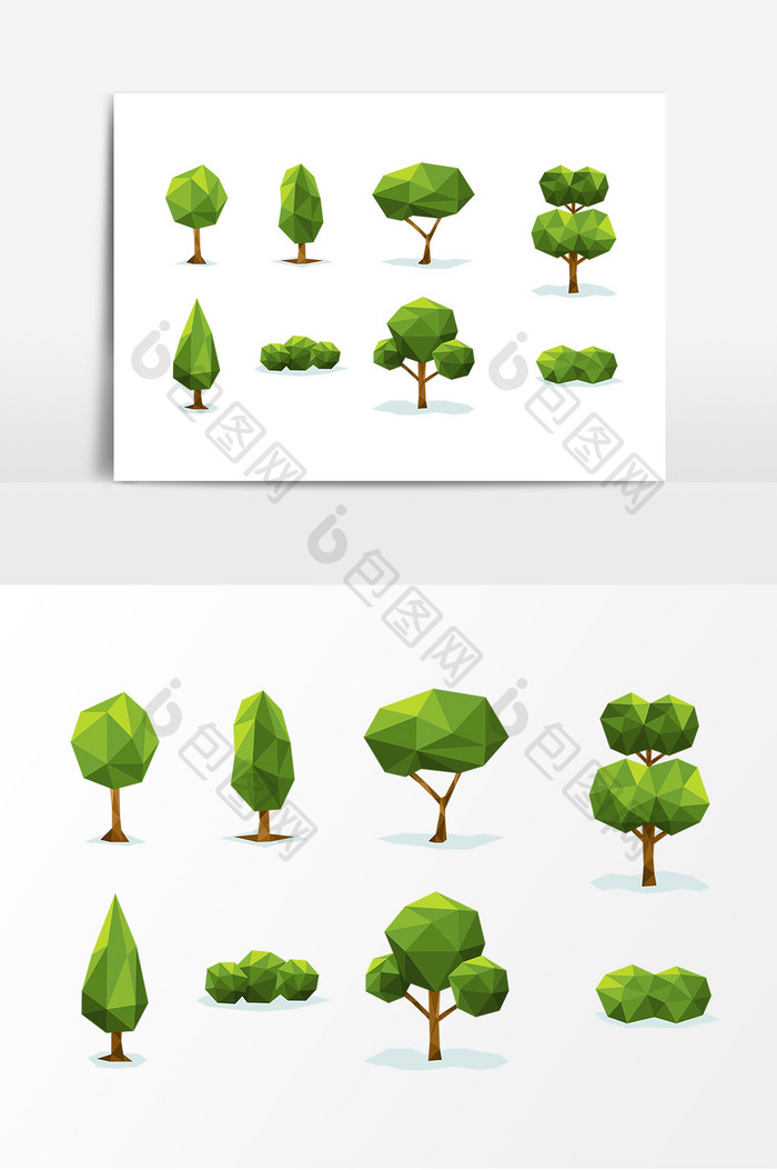 夏季绿色茂盛树木设计素材