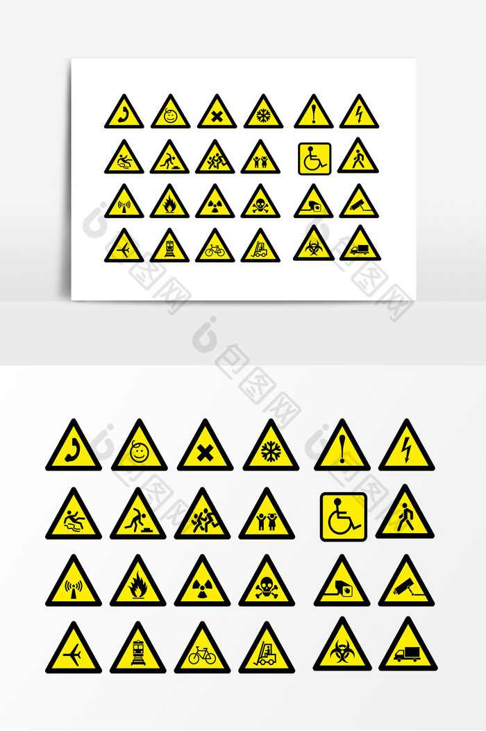 安全标识大全安全警告牌施工警示图片