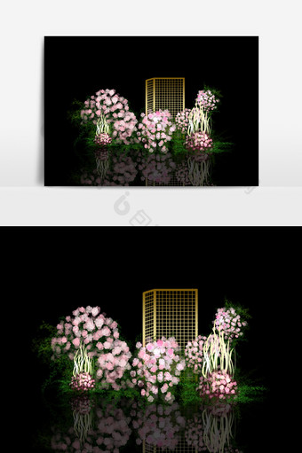清新梦幻粉色蔷薇花团道具鲜花装饰花朵团花图片