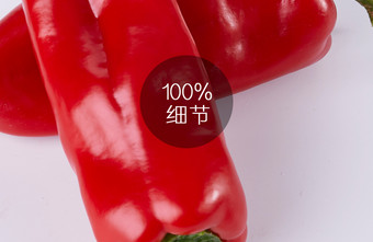 两根红辣椒美食家常菜蔬菜白底图摄影图片