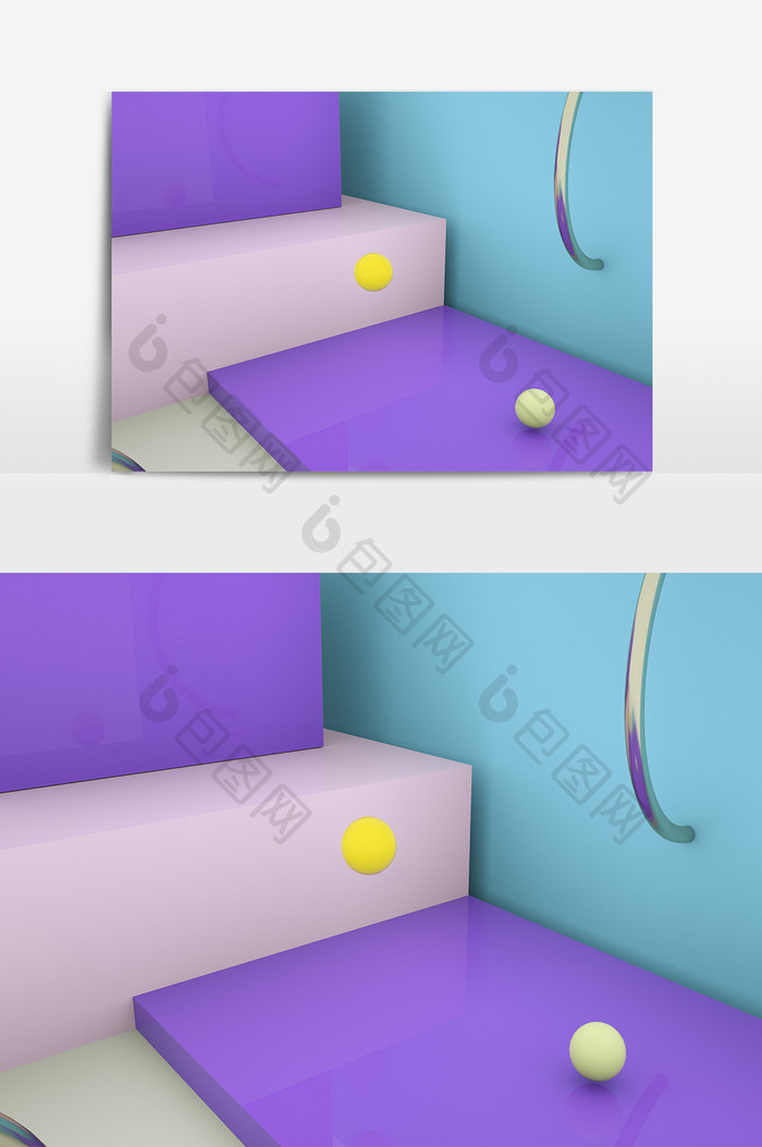 C4D场景舞台背景搭建元素